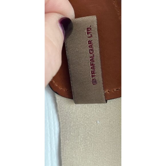 Vintage Trafalgar Silk Button End Braces Suspenders Purple & Red Abstract Patter - Picture 4 of 6